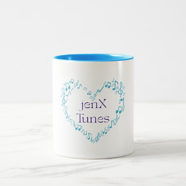 jenX Tunes Zweifarbige Tasse (Mittel)