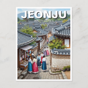 Jeonju Hanok Village Südkorea Postkarte