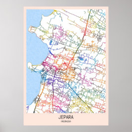 Jepara Indonesia City Map Poster