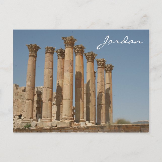Jerash-Säulen Postkarte (Vorderseite)