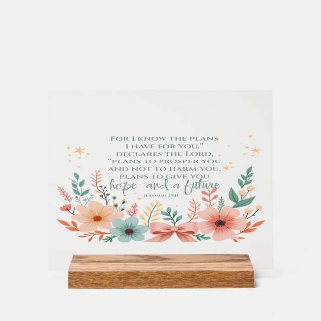Jeremia 29:11 acrylschild (Vorderseite)