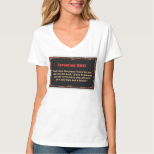 Jeremia 29:11 Christliche Frauen V-Veck T-Shirt