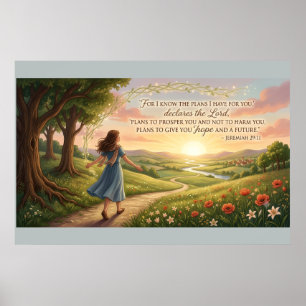 Jeremia 29:11 KJV Poster – Christliche Wandkunst