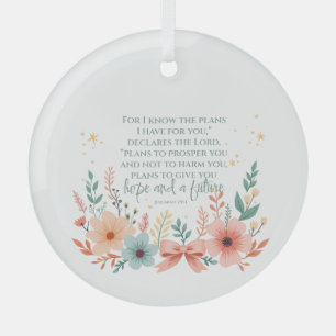 Jeremia 29:11 ornament aus glas