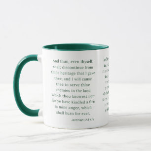 Jeremiah 17:4 KJV Bibelschrift Zwei-Tone-Tasse Tasse