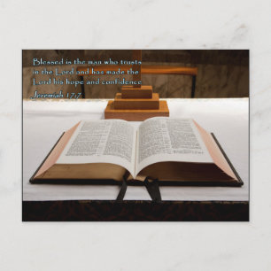 Jeremiah 17:7 Bibel Postkarte