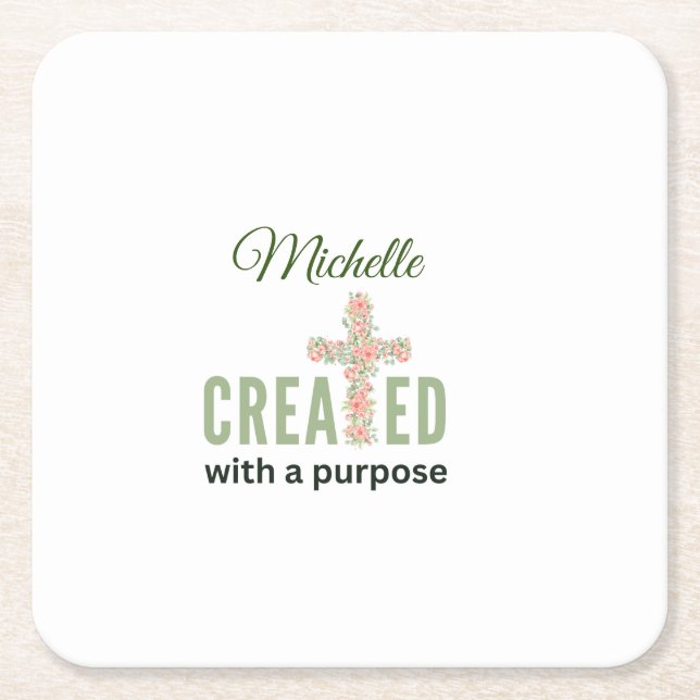 Jeremiah 1:5 mit einem Personalisierten Zweck ersc Rechteckiger Pappuntersetzer (Vorderseite)