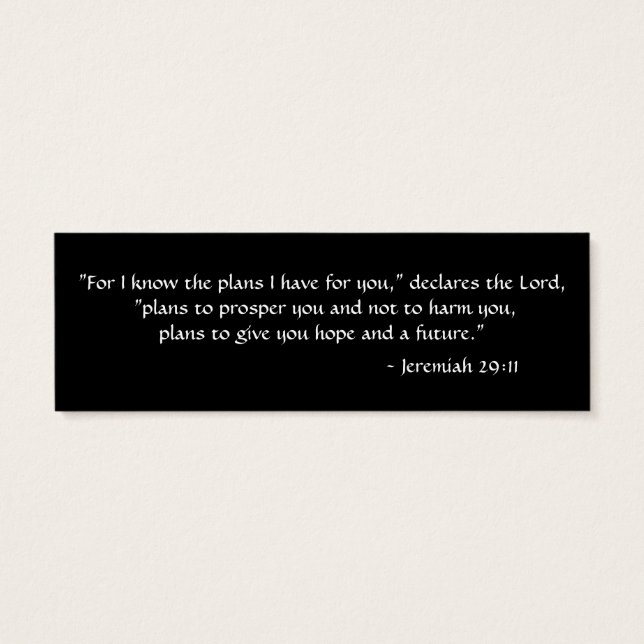 Jeremiah 29:11 (Rückseite)