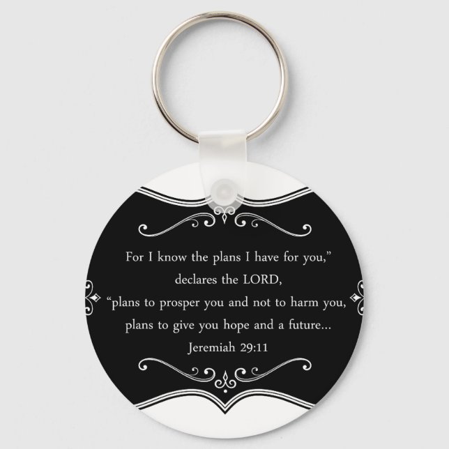 Jeremiah 29:11 Benutzerdefiniertes Christliches Ge Schlüsselanhänger (Vorderseite)