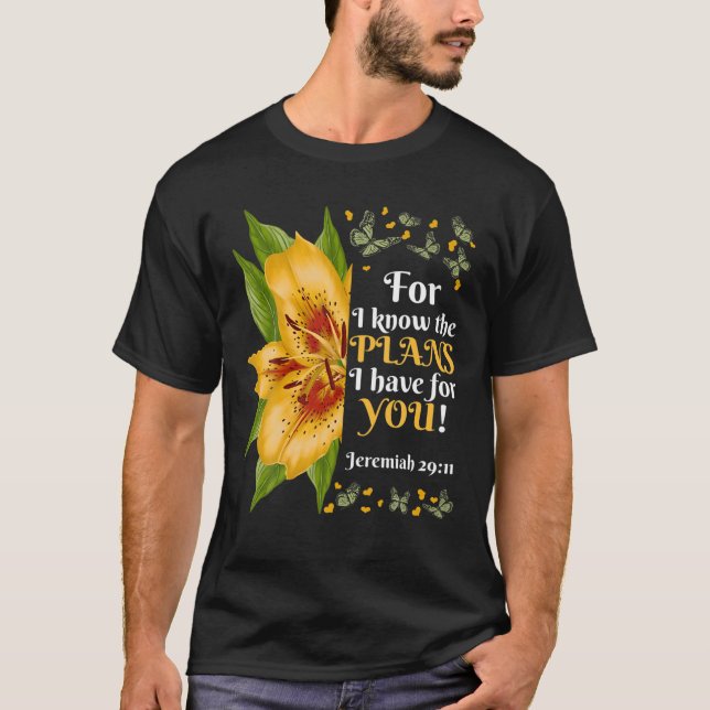 Jeremiah 29:11 Bibel Christlich Christlich T-Shirt (Vorderseite)