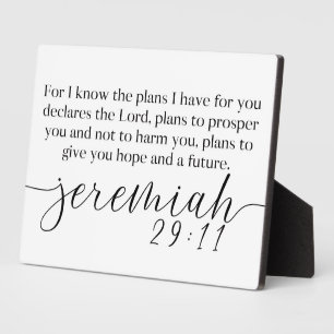 Jeremiah 29:11 Bibelschrift Bauernschild Fotoplatte