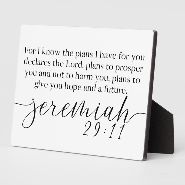 Jeremiah 29:11 Bibelschrift Bauernschild Fotoplatte (Seite)