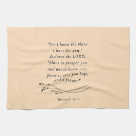 Jeremiah 29:11 Bibelverse-Bild Geschirrtuch