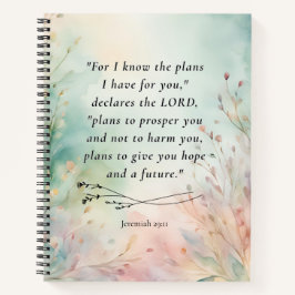 Jeremiah 29:11 Bibelverse-Bild Notizbuch