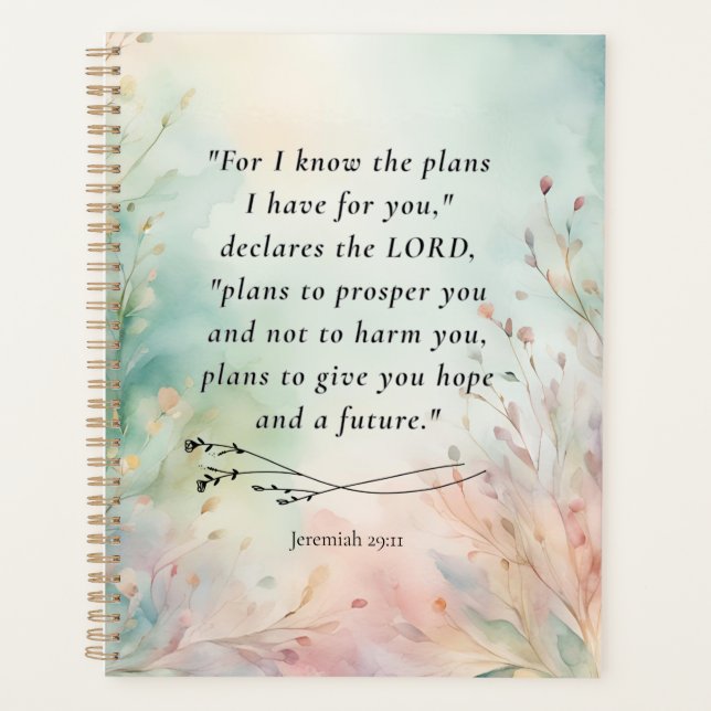 Jeremiah 29:11 Bibelverse-Bild Planer (Vorderseite)