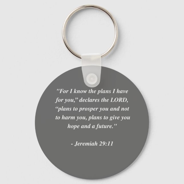 JEREMIAH 29:11 Bibelverse Schlüsselanhänger (Vorderseite)