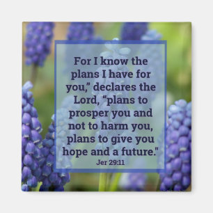 Jeremiah 29:11 Blumenmagnet Magnet