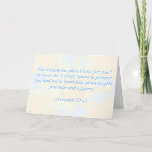 Jeremiah 29:11 Carte de voeux à motif de marguerit