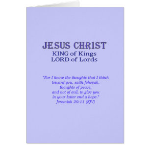 Jeremiah 29:11 Carte d'encouragement