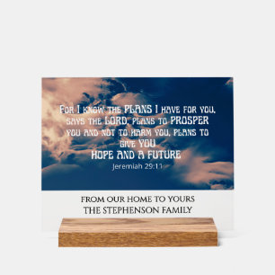 JEREMIAH 29:11 Christlich Acrylschild