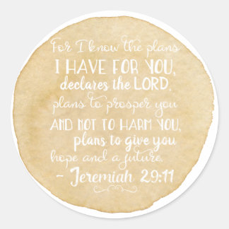 Jeremiah 29:11 Christliche Sticker für Inspiration