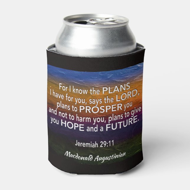 JEREMIAH 29:11 Denn ich kenne die Personalisierten Dosenkühler (Kanne Vorderseite)