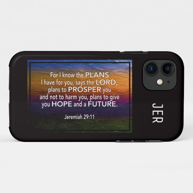 Jeremiah 29:11 | DENN ICH KENNE DIE PLÄNE Christli Case-Mate iPhone Hülle (Rückseite (Horizontal))