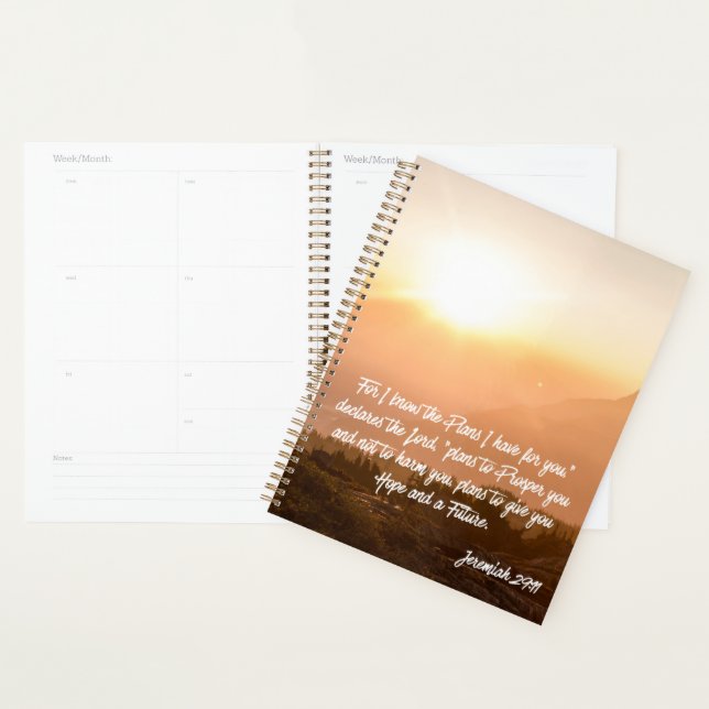 Jeremiah 29:11 Denn ich kenne die Pläne Sunrise Planer (Anzeige)