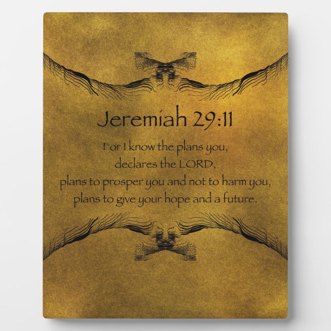 Jeremiah 29:11 fotoplatte (Vorderseite)