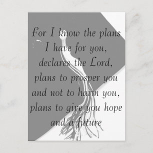 Jeremiah 29:11 Graduation Carte postale