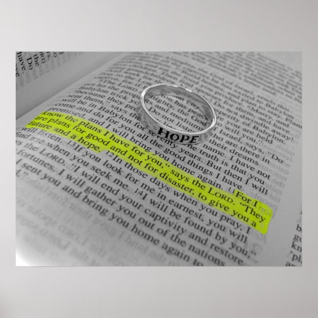 Jeremiah 29:11 - Hoffnung Poster (Vorne)