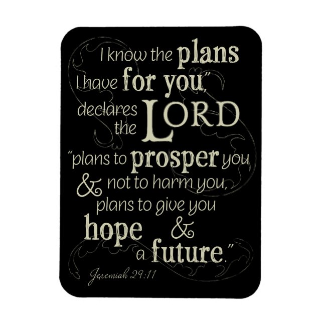 Jeremiah 29:11 Ich kenne die Pläne, die ich für di Magnet (Vertikal)