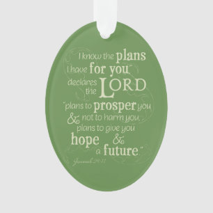 Jeremiah 29:11 Ich kenne die Pläne, die ich für di Ornament
