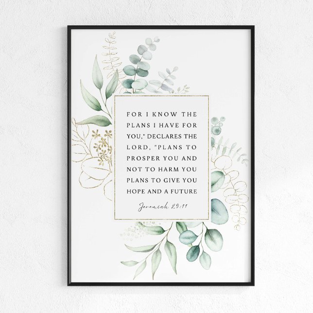 Jeremiah 29:11 Ich kenne die Pläne, die ich für Si Poster (Von Creator hochgeladen)