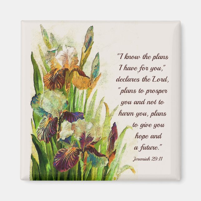 Jeremiah 29:11 Ich kenne meine Pläne für Sie Magnet (Vorne)
