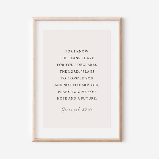 Jeremiah 29:11 Ich kenne meine Pläne für Sie Poster (Von Creator hochgeladen)