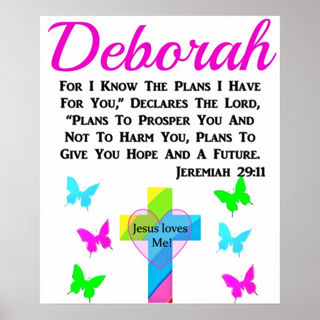 JEREMIAH 29:11 JESUS LIEBEN ME PERSONALISIERT POSTER (Vorne)