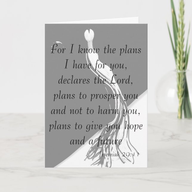 Jeremiah 29:11 Kartengraduierung Karte (Vorderseite)