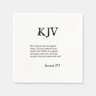 Jeremiah 29:11 KJV Bibelangebot - kann individuell Serviette