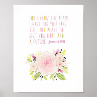 Jeremiah 29:11 Künstlerbedarf Poster
