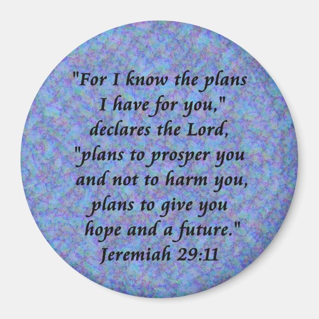 Jeremiah 29-11 magnet (Vorne)