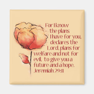 Jeremiah 29:11 Magnet — Ich weiß die Pläne...