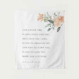Jeremiah 29:11 NIV Denn ich kenne die Pläne Wandteppich