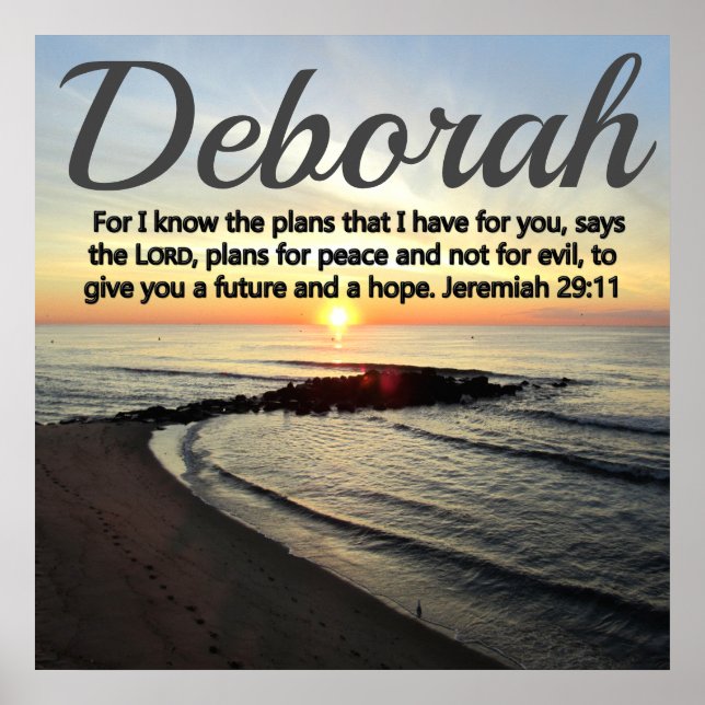 JEREMIAH 29:11 PERSONALISIERTER SONNENREICH POSTER (Vorne)