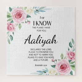 Jeremiah 29:11 Persönliche Gestaltung der rosa Ros