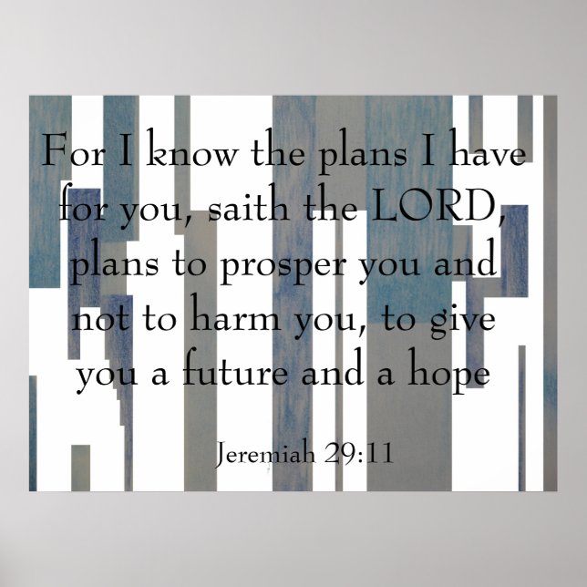Jeremiah 29:11 poster (Vorne)