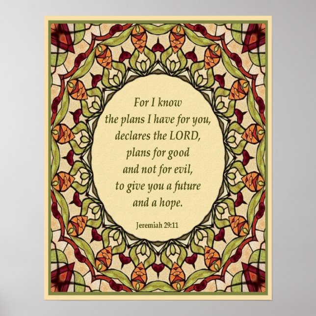 Jeremiah 29:11 Poster (Vorne)