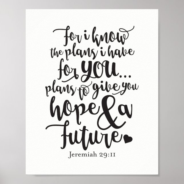 Jeremiah 29 11 Poster Print (Vorne)