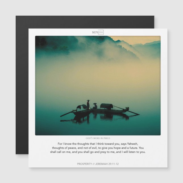Jeremiah 29:11 PROSPERITY SCRIPIX Magnetkarte Magneteinladung (Vorne/Hinten)