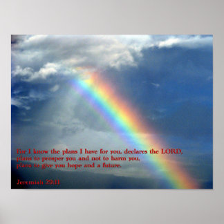 Jeremiah 29:11 Regenbogen Poster